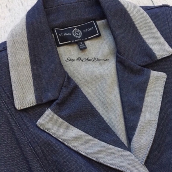 St. John Sport vintage two tone denim blazer *shop@iamwarrior - Picture 4 of 8